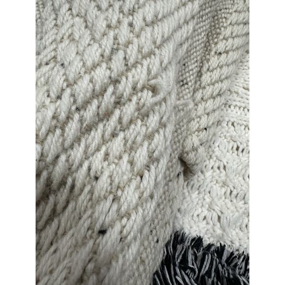 Branigan Weavers Ireland Wool Coat Aran Knit Cardigan Jacket Cream XL - Picture 10 of 11